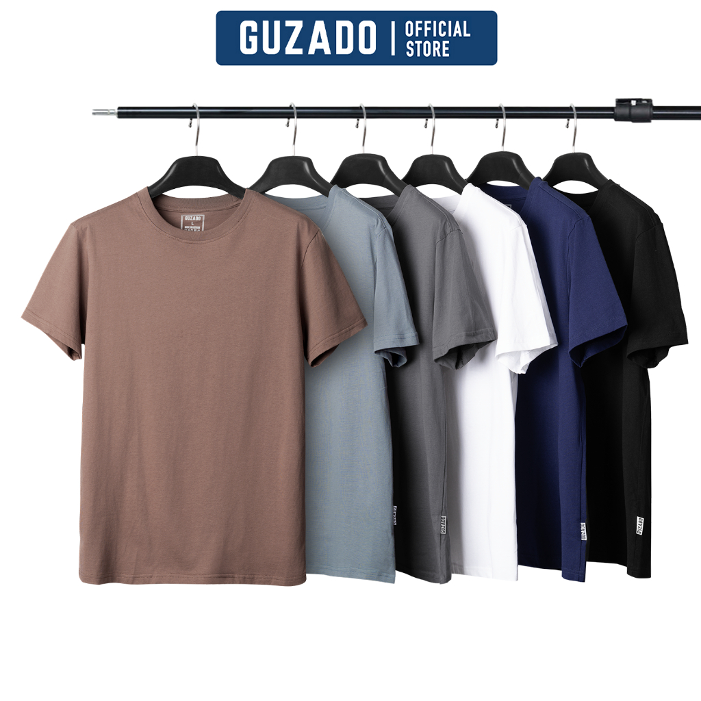 Áo Thun Nam T-Shirt GUZADO FORM RỘNG,Mẫu BASIC Chuẩn Form Cotton Dày Dặn, Mềm…