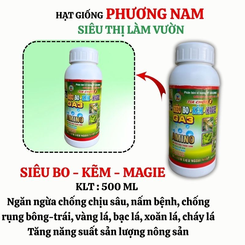 500 Ml - Phân Bón Siêu Bo Kẽm Magie  Phương Nam