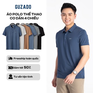 Áo Polo Nam Guzado Cổ Bẻ,Chất Coolmax Thấm Hút CựcTốt Kiểu Dáng Basic, Co giãn thoải mái GPL001