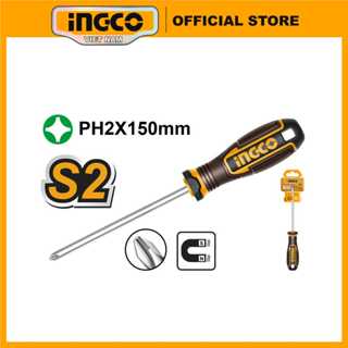  Tua vít bake PH2 đầu phillips INGCO HSDPH2150 dài 150mm chất liệu S2 có nam châm 