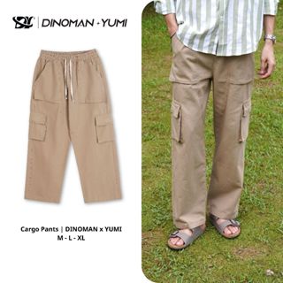 Quần Cargo Pant Kaki DINOMAN x Yumi Quần Túi Hộp Nam Nữ Dáng Suông Rộng Dễ Phối Đồ QTH01-2
