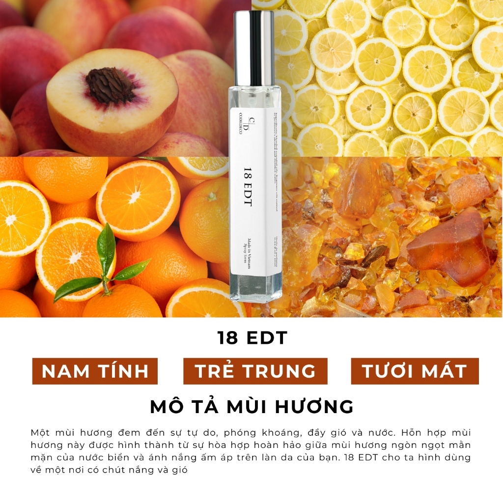 [SET QUÀ 01 TÙY CHỌN MÙI] 02 chai tinh dầu nước hoa CODEDECO 10ml dạng xịt + 4 vial 2.5 mùi ngẫu nhiên | BigBuy360 - bigbuy360.vn