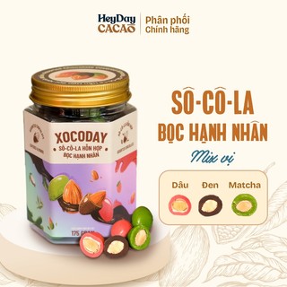 Sô-cô-la bọc hạnh nhân Mix vị Xocoday - Hủ 175g - Thơm nồng chocolate cùng hạnh nhân giòn thơm - Heyday