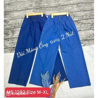 Quần nữ dài ống xuông jean giấy lụa mềm mịn mát 40..75 kg