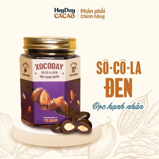 Sô-cô-la đen bọc hạnh nhân Xocoday - Hủ 175g - Thơm nồng chocolate cùng hạnh nhân giòn thơm - Heyday