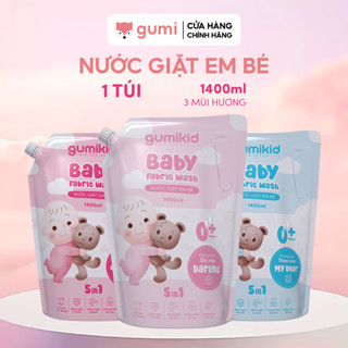 Túi Nước giặt Gumikid Italy túi 1400ml cho bé - Nước giặt cho bé tự nhiên an toàn cho da