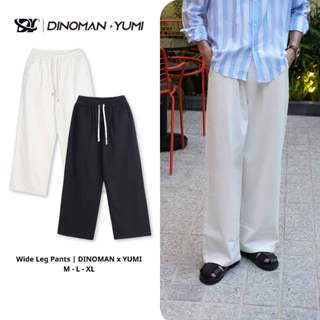 Quần Kaki Ống Rộng Nam Nữ Dinoman x Yumi Form Wide Leg Cạp Chun Chất Liệu Kaki Mềm - QDS01