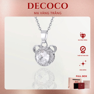 Dây chuyền nữ DECOCO Halo đính đá mạ vàng trắng (kèm Túi giấy + Hộp + Thiệp)