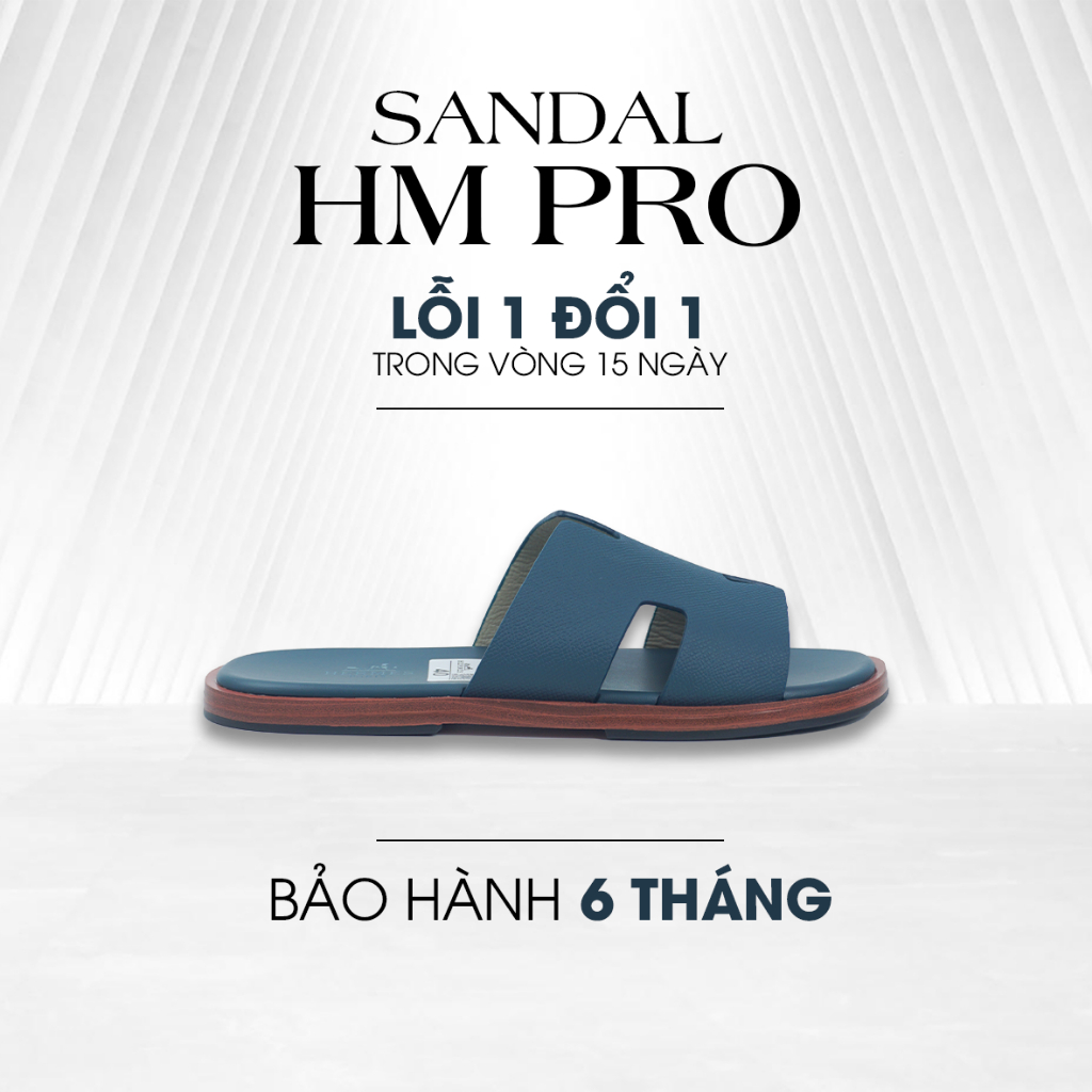  Dép Hm Nam Nữ Bản PRO 2025 MS16 Full Box Màu Xanh Đế Phíp Êm Chân Có Miếng Dán Đế Chống Trơn Trượt Chất Liệu Cao Cấp 