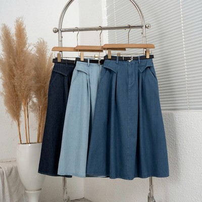 Chân Váy Jean Nữ Mã 903 Evalover – Dáng Xòe Dài, Chun Lưn Dễ Kết Hợp Đa Dạng Thời Trang