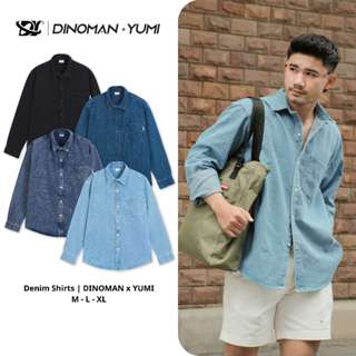 Áo Sơ Mi Denim Nam Nữ Dino x Yumi Chất Liệu Jean Cao Cấp Mềm Mịn Trẻ Trung Form Oversize Dễ Phối Đồ - SM06