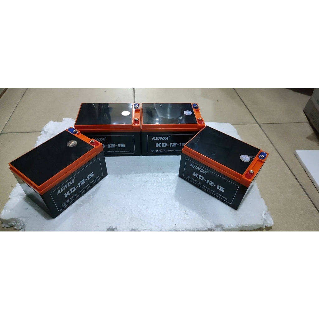 Một bộ 4 bình ắc quy xe đạp điện 48V 15Ah Kenda 6-DZF-15