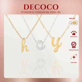 Dây chuyền nữ De Coco My Name mặt chữ cái theo tên của bạn DECOCO ACCESSORIES