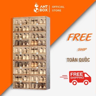 Tủ đựng giày dép Antbox gấp gọn thông minh đơn giản, dung tích lớn, giá để giày hiện đại trong suốt
