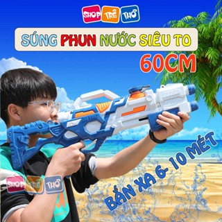 Súng Nước Áp Lực Cao 2 nòng Size To ,Súng Phun Nước 2 Tia Bắn Xa 6-10m Cho Bé Thỏa Sức Vui Chơi
