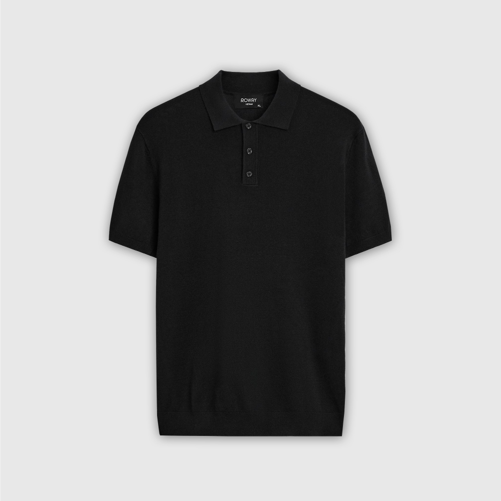 Áo thun polo nam ROWAY cotton thoáng mát, thấm hút, không nhăn form regular, polo trơn