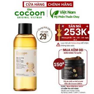 Nước tẩy trang hoa hồng cocoon 310ml (rose micellar water) - Mỹ phẩm thuần chay Việt Nam