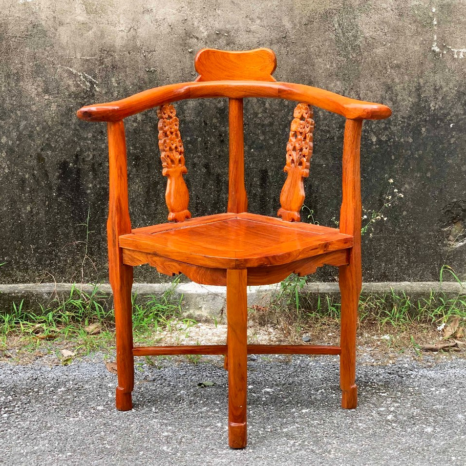 Ghế góc ngồi thư giãn gỗ hương cao 80cm