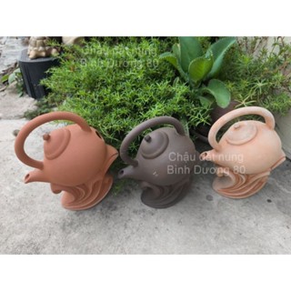 Chậu đất nung - Thác nước dáng bình trà