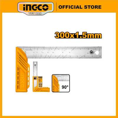 Thước ke góc vuông 300mm INGCO HAS123002 rộng lưỡi dao 40mm độ dày lưỡi dao 1,5mm lưỡi thép không gỉ
