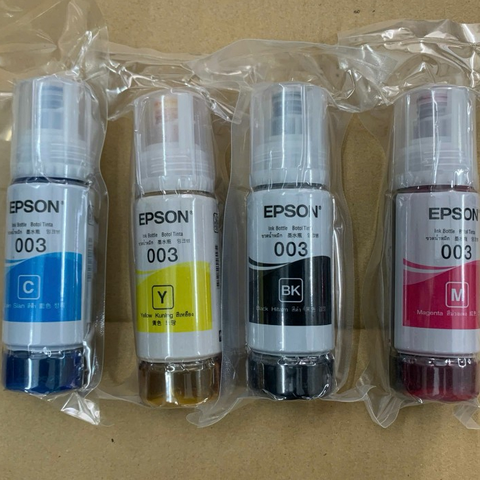 Bộ 4 màu Mực in màu 003 Epson dùng cho máy epson L3110/ L3150/L1110/L4150/L3210/L1250/L3250/l121/L12