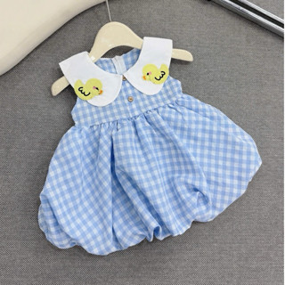 Váy cho bé gái, váy bí ngô bé gái, váy sát nách kẻ caro chất thô đũi mềm mại 8-20kg Mimi Kids