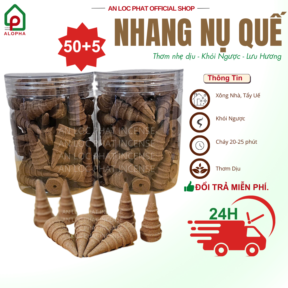 [Hộp 50+5] Nhang Nụ Quế, Xông Nhà - An Lộc Phát