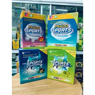 Fine Sport Drink Powder Nước Uống Bù Điện Giải Nhật Bản vị dưa gang chanh leo Prado Sports Drink Powder vị đào