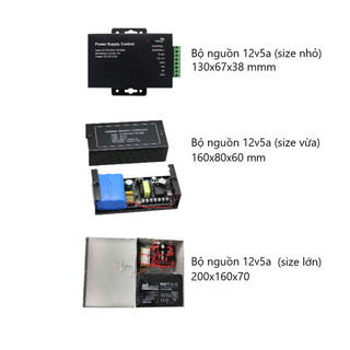 Nguồn dùng cho khóa vân tay, khóa điện tử cửa từ, Camera, Access Control 12v-5A có chức năng điều khiển kiểm soát khóa.