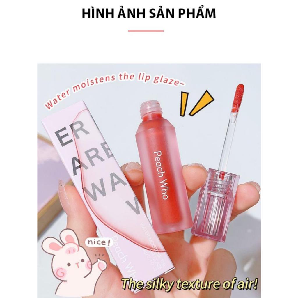 SON NƯỚC HIỆU ỨNG GƯƠNG KẸO NGỌT WATER MOISTENS THE LIP GLAZE PEACH WHO MÀU  Cold Pickled Hawthorn