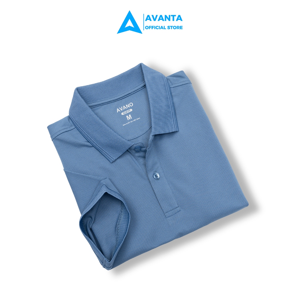 Áo thun polo nữ xanh tím AVANTA vải Cotton mắt chim thoáng mát mềm mịn không bai xù APL01