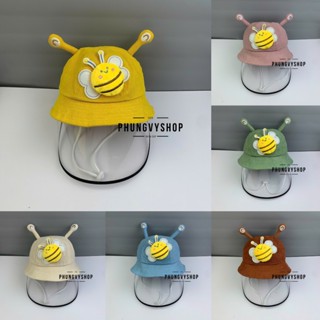  BÉ Dưới 2 Tuổi_Mũ chống giọt bắn chắn gió bụi mưa bucket tai bèo vành phungvyshop-nón   Bo "KIẾNG" CON ONG  