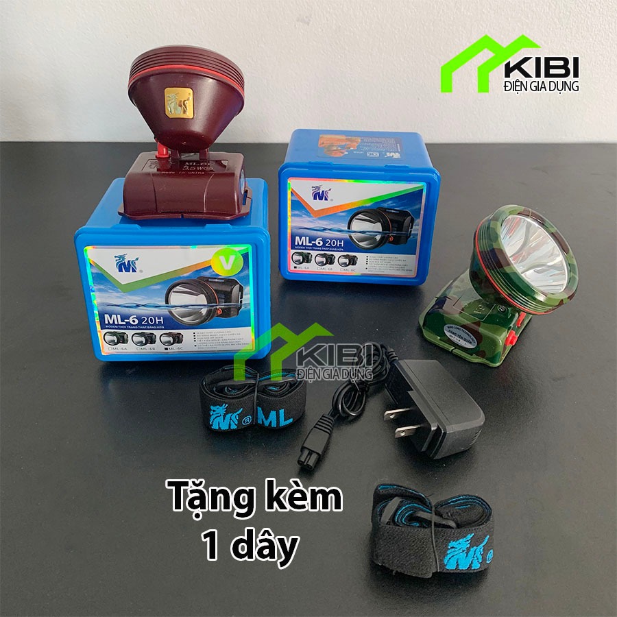 Đèn pin đội đầu, đèn pin sạc siêu sáng ML6 độ bền cao