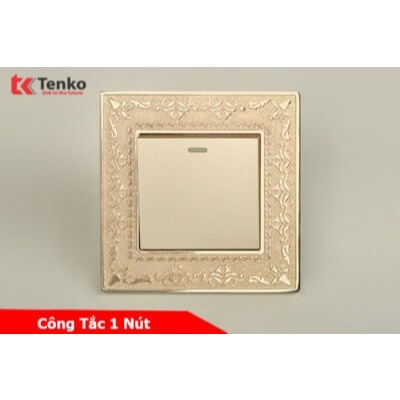 Công Tắc 1 Nút Mặt Vuông Tân Cổ Điển Tenko TK-F88-01