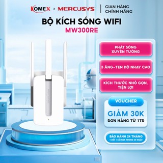 Bộ Kích Sóng Wifi 3 Râu Mercusys MW300RE  / ME10 Chuẩn N Tốc Độ 300Mbps - Hàng chính hãng | BH 24 Tháng