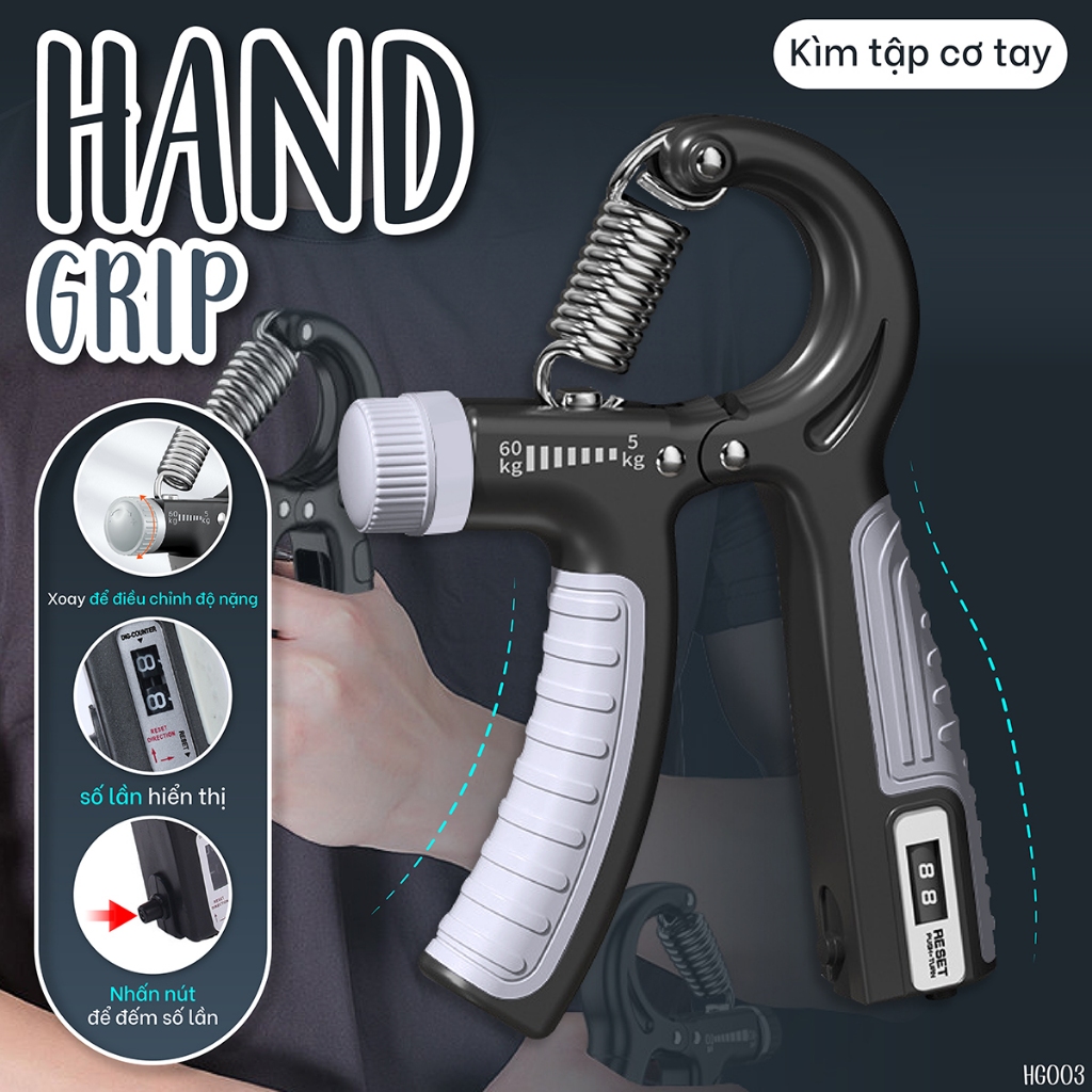 BG- Kìm Tập Cơ Tay,Kìm Bóp Tay Dụng Cụ Tập Gym Tại Nhà Điều Chỉnh Lực Có Đếm