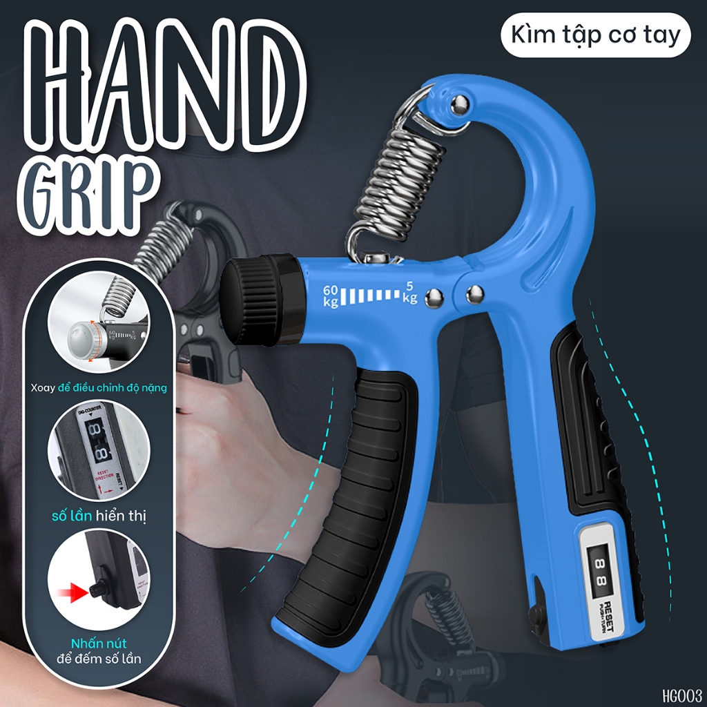 BG- Kìm Tập Cơ Tay,Kìm Bóp Tay Dụng Cụ Tập Gym Tại Nhà Điều Chỉnh Lực Có Đếm