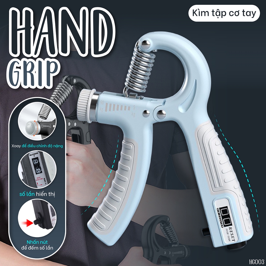 BG- Kìm Tập Cơ Tay,Kìm Bóp Tay Dụng Cụ Tập Gym Tại Nhà Điều Chỉnh Lực Có Đếm