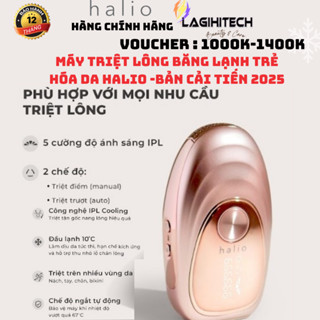 [LIVE Mẫu 2025] Máy Triệt lông Lạnh cá nhân Halio IPL Cooling Hair Removal - Hàng Chính Hãng