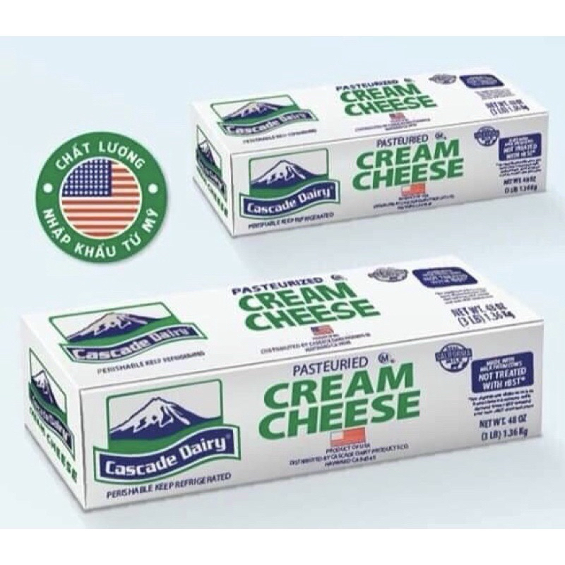 Cream cheese Mỹ 1,36 kg - Cream cheese Mỹ Cascade Dairy khối 1.36kg
