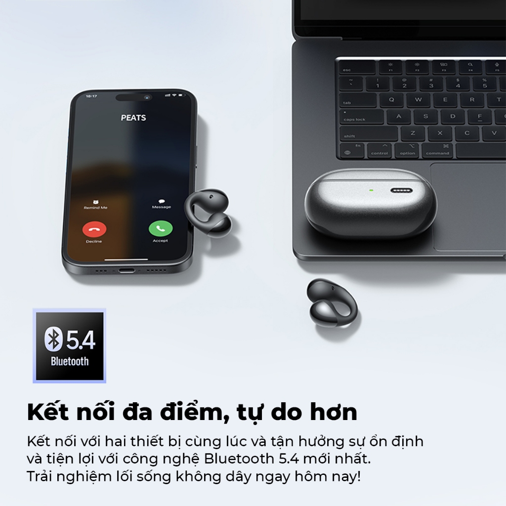 Tai Nghe True Wireless SoundPEATS PearlClip Pro | Driver PU Nickel-Plated Diaphragm | Bluetooth 6.0 | BigBuy360 - bigbuy360.vn