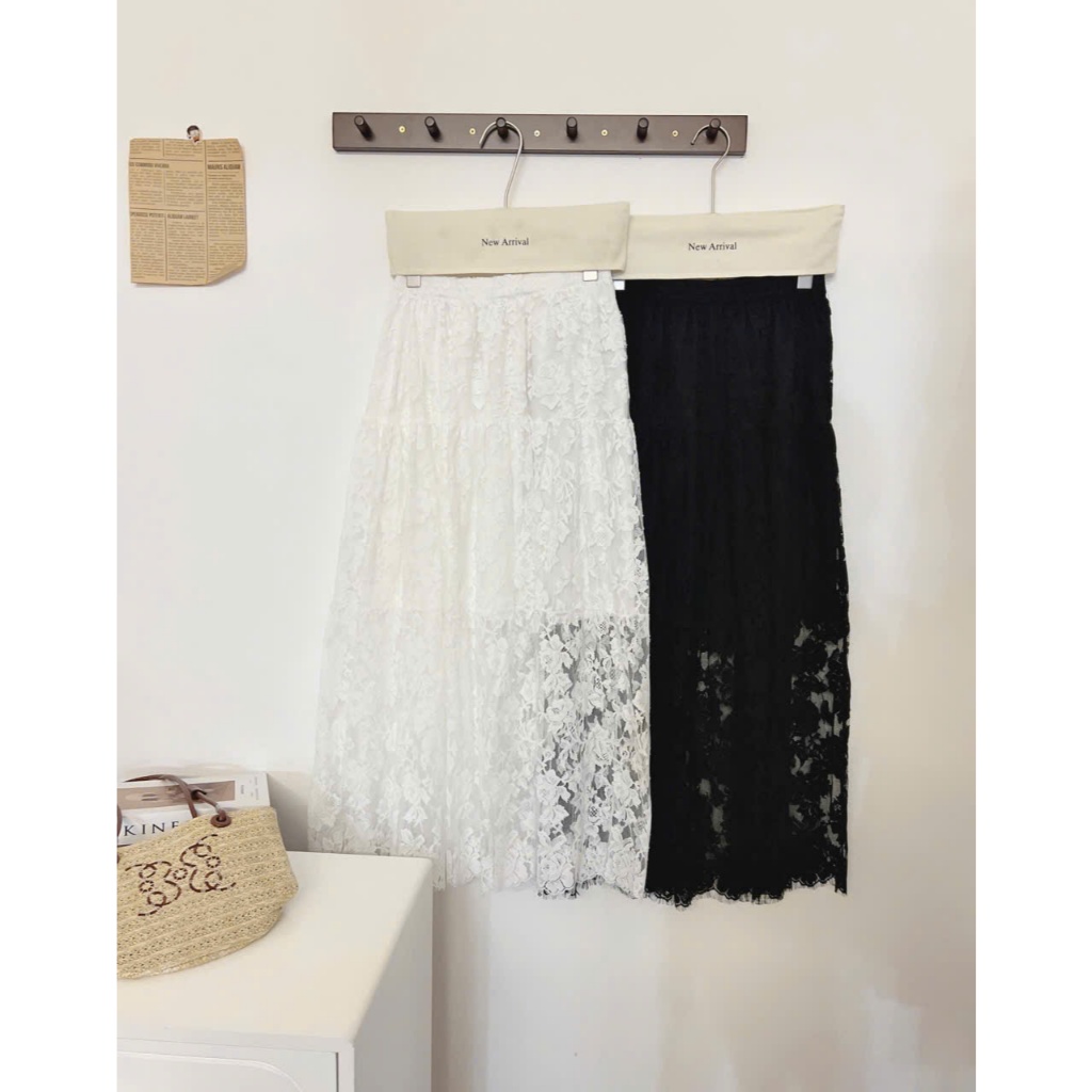 CHÂN VÁY REN HOA ĐUÔI CÁ DÁNG DÀI TRONG SUỐT CHÂN VÁY REN ĐI BIỂN | BigBuy360 - bigbuy360.vn