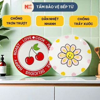 Lót Bếp Từ Nhà Niêu Miếng Lót Silicon Chống Xước Bắt Nhiệt Trang Trí Decor Bếp