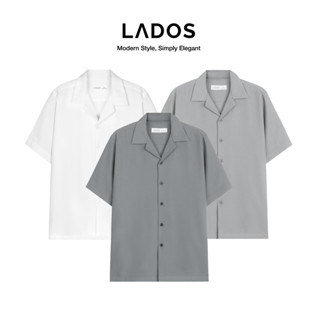 Áo sơ mi nam vải lụa chéo Hàn dày không nhăn LADOS-8117 cổ vest, form trẻ trung, thời trang