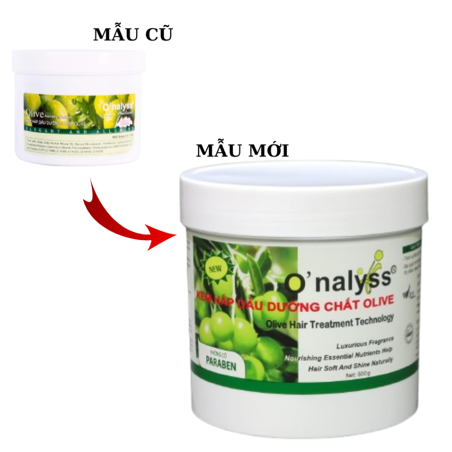 Kem hấp dầu Onalyss dưỡng chất olive ( 500g - 950g)