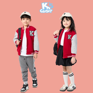 Áo Khoác Bomber K'S CLOSET Chất Liệu Nỉ Lông Dành Cho Bé Trai Và Bé Gái Từ 10-50kg (2-14 Tuổi) KT130FOF