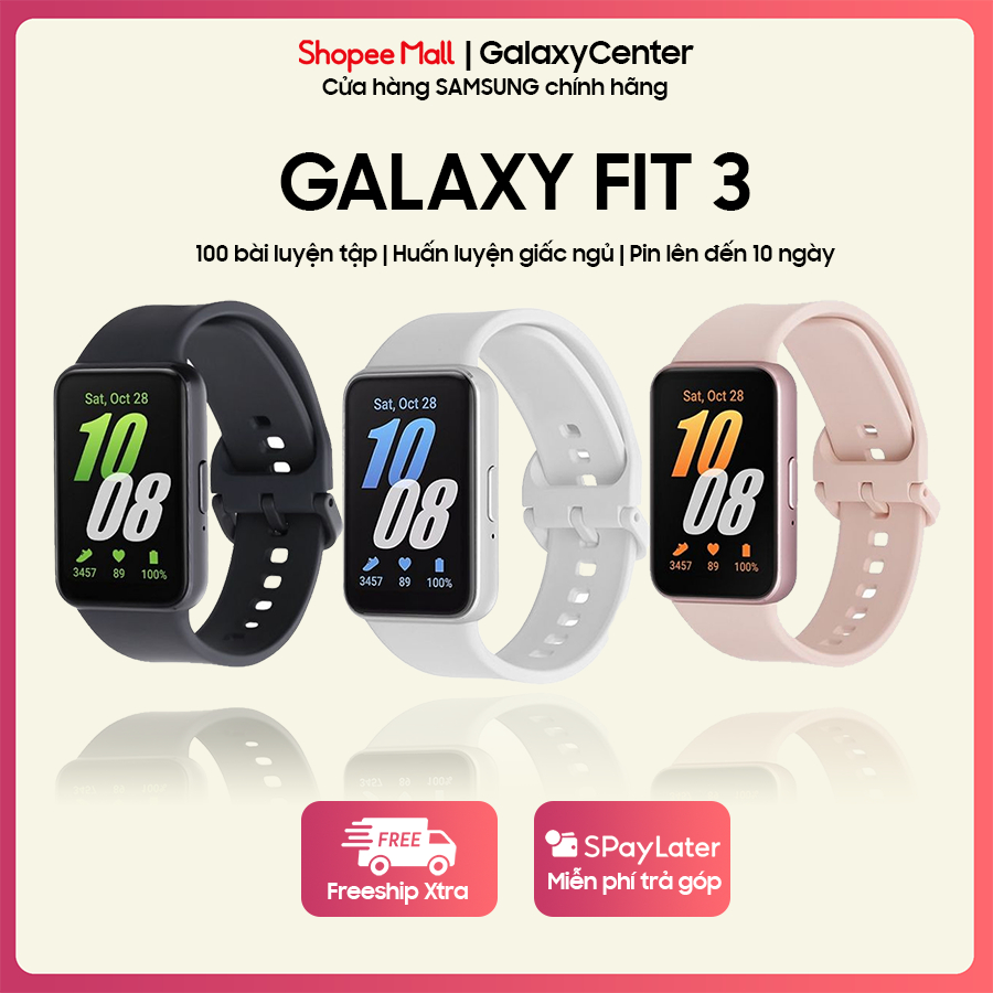 Vòng Tay Thông Minh Samsung Galaxy Fit 3 SM-R390 Màn Hình AMOLED Pin Lâu, Bảo Hành Chính Hãng | BigBuy360 - bigbuy360.vn