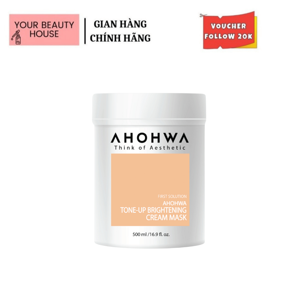 [AHOHWA] Mặt Nạ Ủ Trắng Dạng Kem Hàn QUốc Giúp Da Căng Bóng Trắng Sáng - 500gr