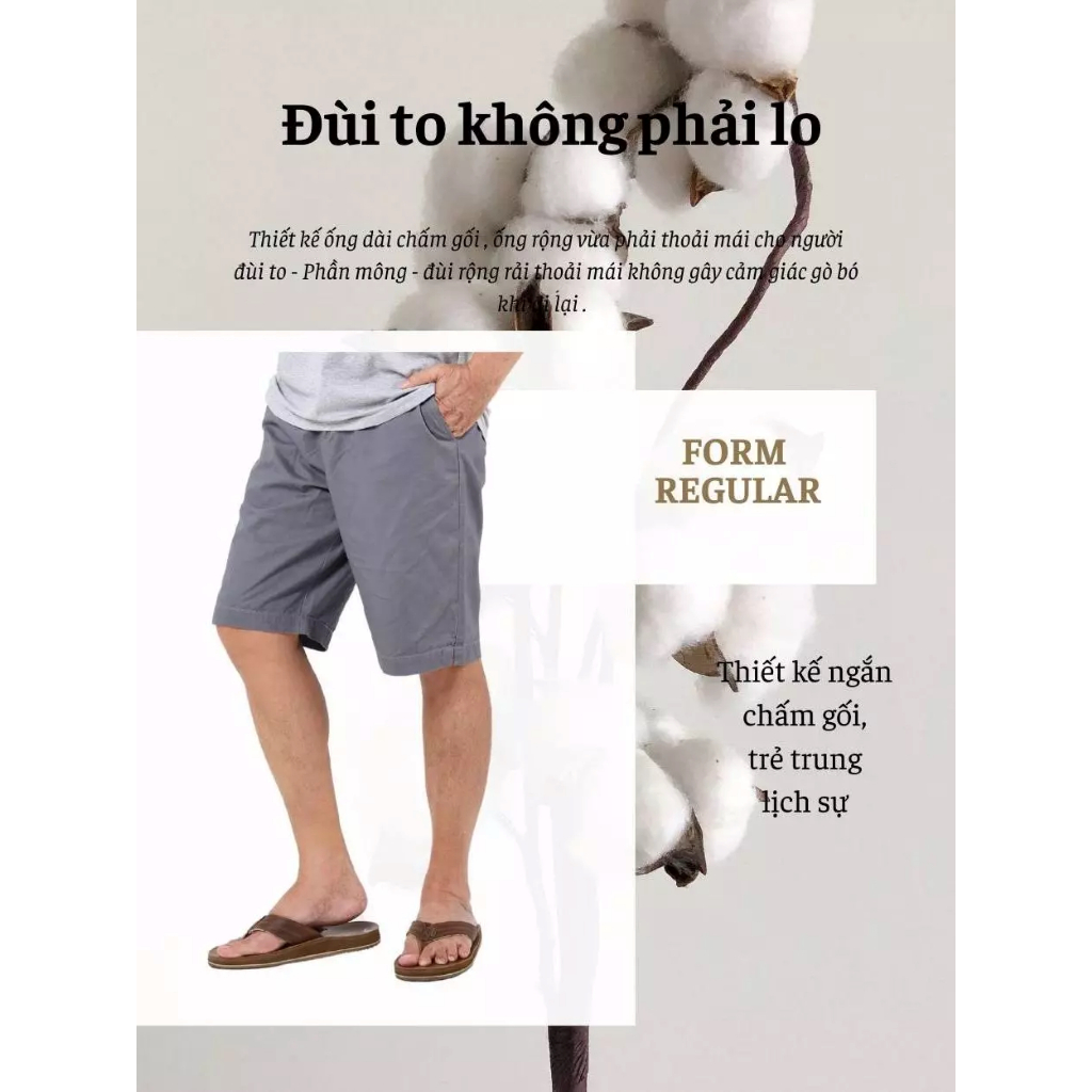 Quần Short Kaki Nam Vải Kaki Cotton Dày Dặn Đứng Form Mặc Mát Thương Hiệu SOMIANTON Màu Ghi Xám - QS103 | BigBuy360 - bigbuy360.vn