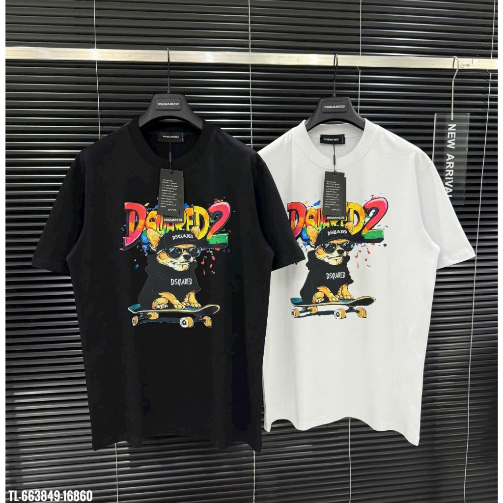 Áo Thun Nam DSQ Siêu Cấp Hai Màu Đen Trắng In Sau Lưng Chất Liệu Cotton 2 Chiều In Họa Tiết Chữ Thời Trang Nam | BigBuy360 - bigbuy360.vn